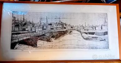 acquaforte con cornice 80x40