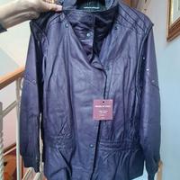 Giacca in pelle viole nuova 42/44