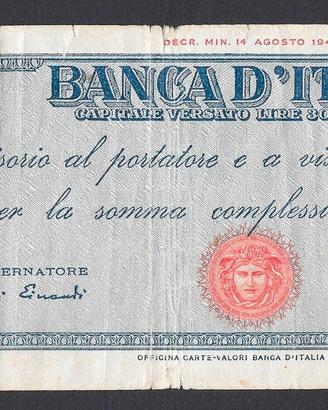 TITOLO PROVVISORIO LIRE 5000 DEL 1948