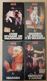LOTTO di 4 Videocassette VHS MARILYN MONROE 