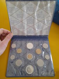 Divisionale Lire 1986 con 2 monete in argento 