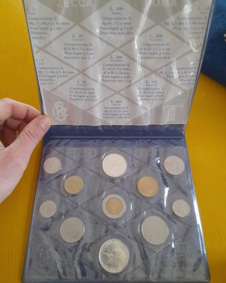 Divisionale Lire 1986 con 2 monete in argento 