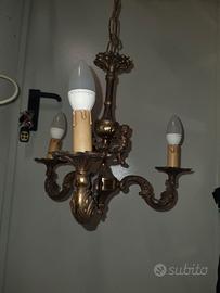 Set completo lampade vinntage: in ottone : 