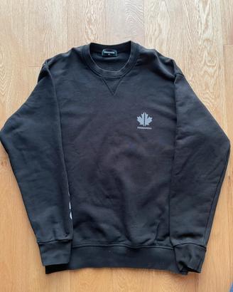 Felpa Dsquared2 nera girocollo 16Y