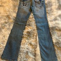 Sciapai Donna Y2K VitaBassa Ricamato Bootcut IT 36