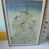 Cornice verde con stampa farfalle e foglie  permut