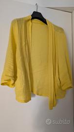 cardigan fresco e leggero in cotone e lino 