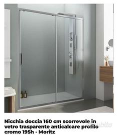Cristallo scorrevole doccia 160cm