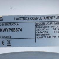 Ricambi Lavatrice lg F14A8FDSA
