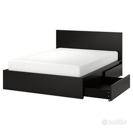 Letto matrimoniale Malm IKEA 160x200 marrone/nero