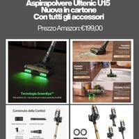 Aspirapolvere Ultenic U15 Nuova con accessori 