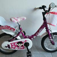 Bici 14" in acciaio da bambina età 4-7 anni