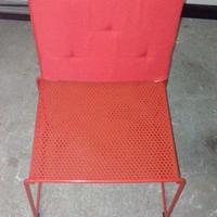 Sedie metallo rosse