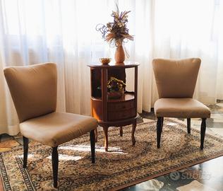 Poltrone poltroncine stile antico anni '50 tessuto
