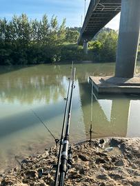 Canna e mulinello da carpfisching