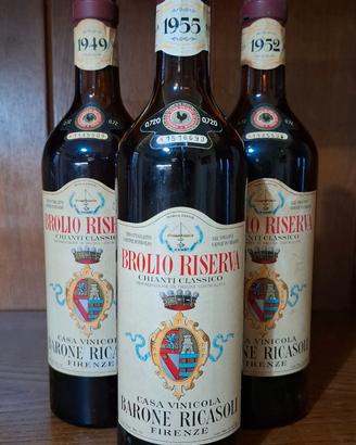 3 Bottiglie Brolio Riserva (1949, 1952, 1955)