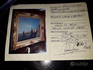 Quadro olio su tela