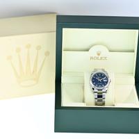 Rolex date ref 115200 blue completo di scatola