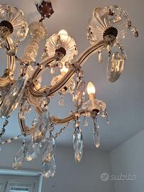 Lampadario cristallo con pendenti