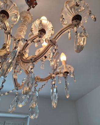 Lampadario cristallo con pendenti