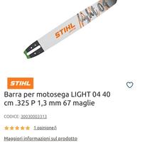 Barra motosega Stihl