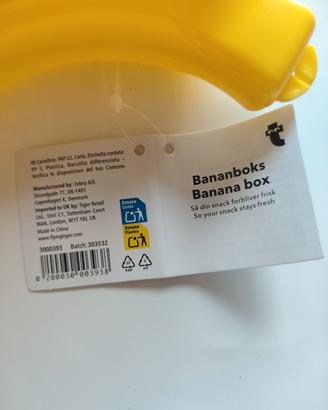 Porta banana in plastica gialo