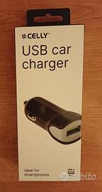 celly caricatore da auto per smartphone