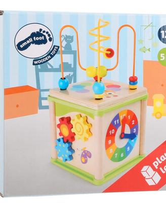 Gioco primi mesi Cubo di Abilità Motorie in Legno
