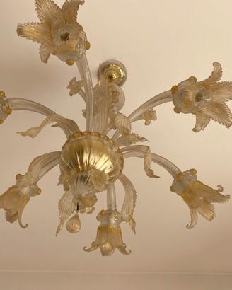 Lampadario artistico in vetro di murano