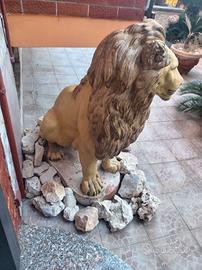 pozzo e leone per arredamento giardino 