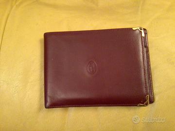 Portafoglio con porta assegni originale cartier