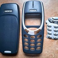 Cover 2 pezzi + tastiera x Nokia 3310/3330 col. bl