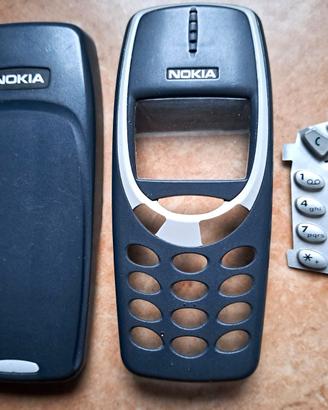 Cover 2 pezzi + tastiera x Nokia 3310/3330 col. bl