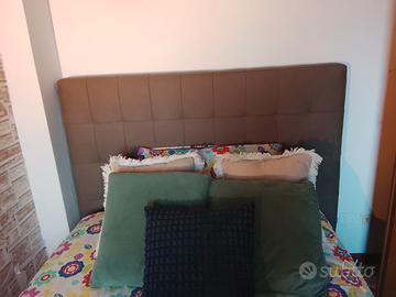 Letto una piazza e mezzo imbottito con contenitore