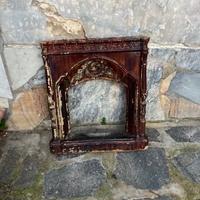 CORNICE PER CAMINETTO MAIOLICA TERRACOTTA SMALTATO