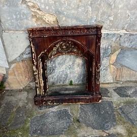 CORNICE PER CAMINETTO MAIOLICA TERRACOTTA SMALTATO