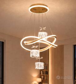 lampadario a sospensione brillante gold 