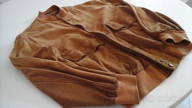 Giacca in pelle tg.50 colore cognac