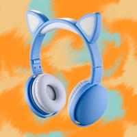 Cuffie Bluetooth Senza Filo, Orecchie Led Gatto 