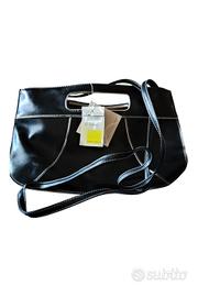 Borsa CARPISA Nera con Cuciture a Contrasto - NUOV