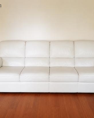 Divano Doimo 4 posti in pelle con relax elettrico