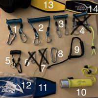 Accessori Subacquea Clip Moschettone Cinturino Tor