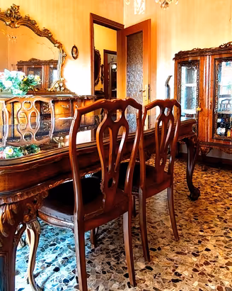 Sala da Pranzo Completa Stile Chippendale Anni 50