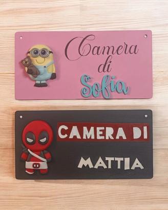 Targhetta nome personalizzata 