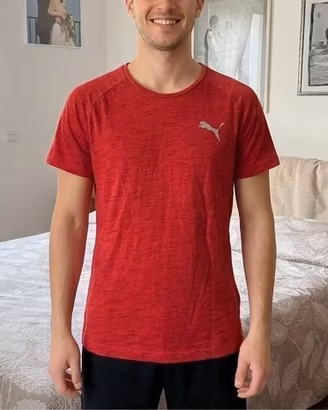 T-shirt Sportiva Puma Rossa Mélange