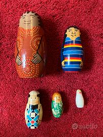 Matrioska ikea legno 21cm 5 bambole