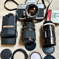Set Minolta obiettivi zoom flash filtro custodia