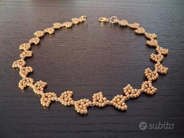 Collanina girocollo choker con perline in vetro 