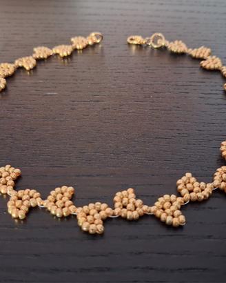 Collanina girocollo choker con perline in vetro 