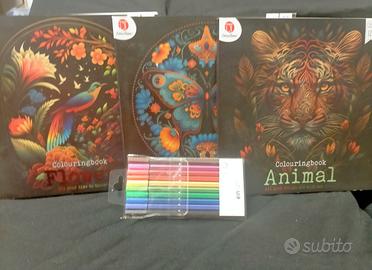 LOTTO DI TRE LIBRI MANDALA DA COLORARE DA 128 PAG.